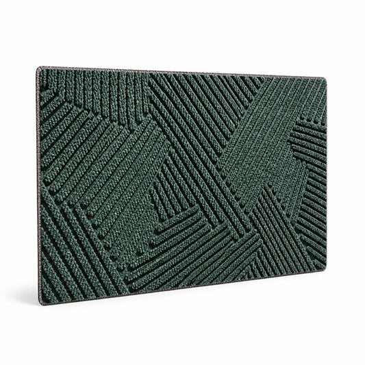 Textured Geometric Diagonal Striped Entryway Rug