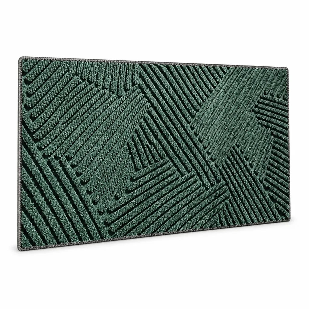 Textured Geometric Diagonal Striped Entryway Rug