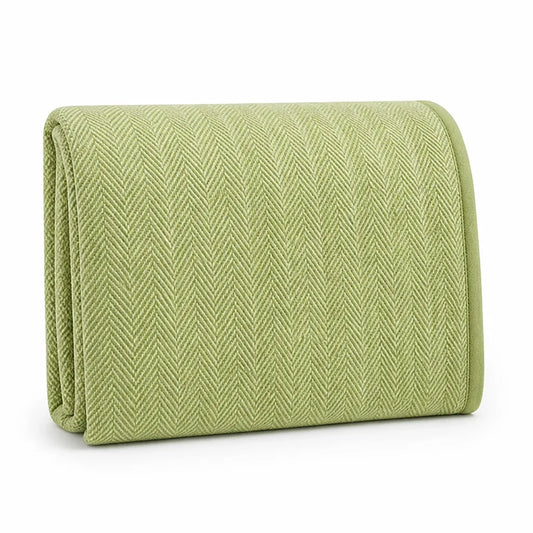 Textured Herringbone Weave With Contrasting Edge Trim Sofa Throw