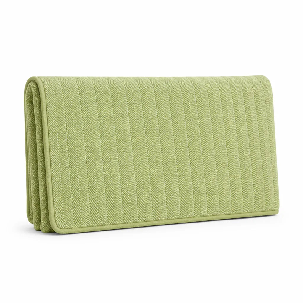 Textured Herringbone Weave With Contrasting Edge Trim Sofa Throw