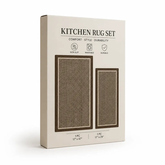 Textured Non-Slip Washable Kitchen Runner Set
