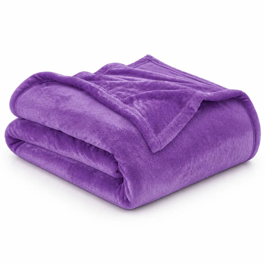 Throw Blanket Ultra-Soft Microfiber Machine Washable & Quick-Dry