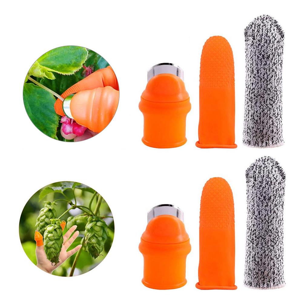 Thumb Knife Set Stainless Steel 6-Piece with Finger Guards