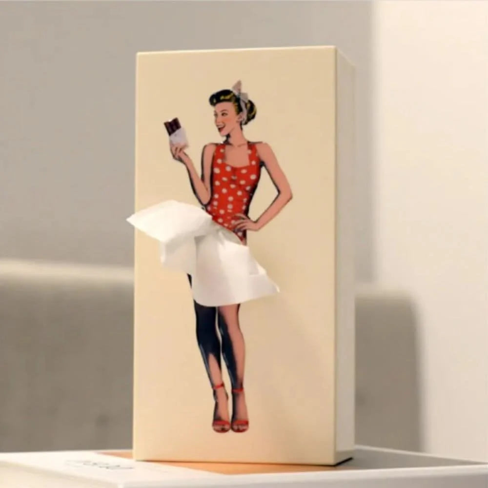 Tissue Box Holder Decorative Rocking Design Plastic