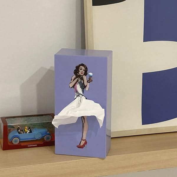 Tissue Box Holder Decorative Rocking Design Plastic