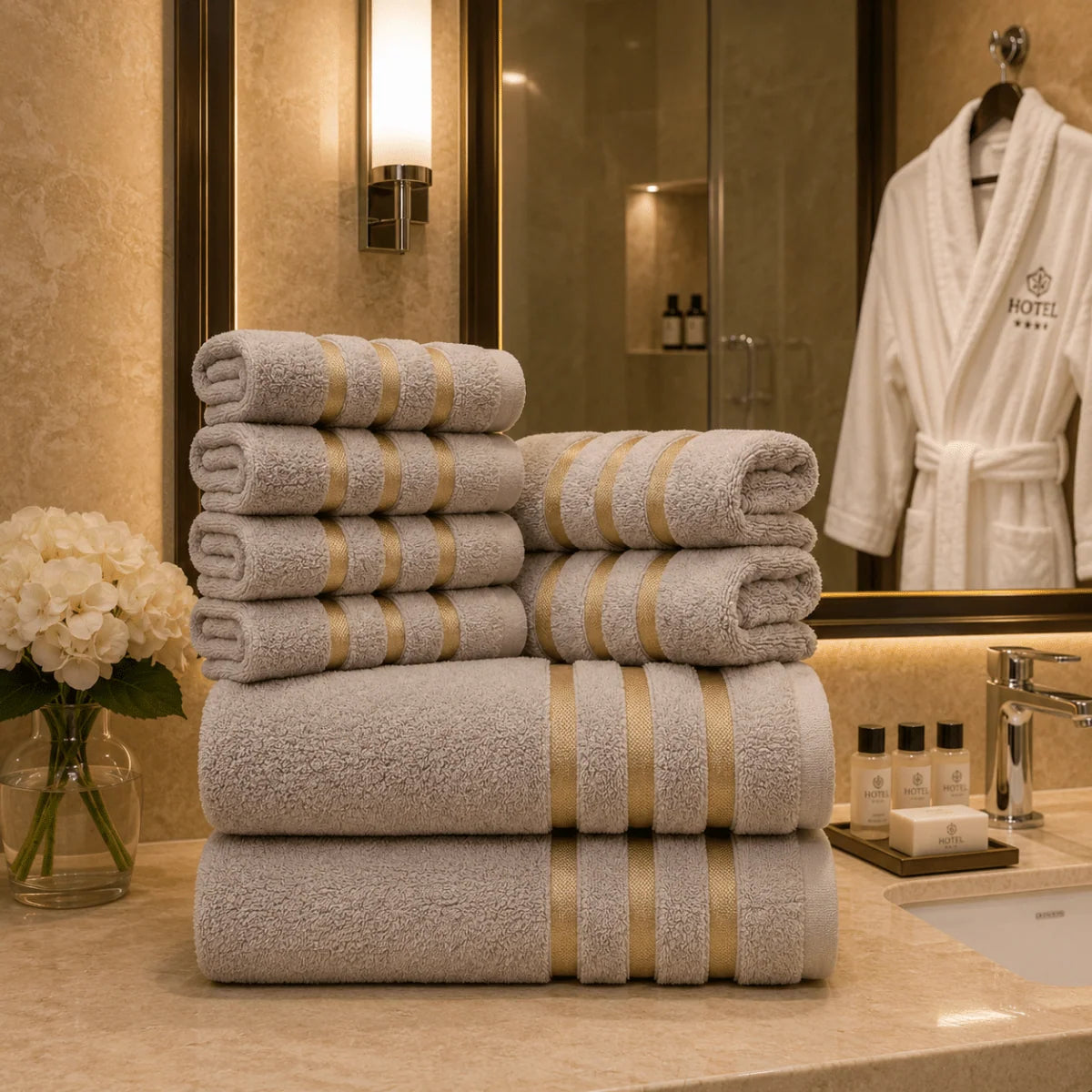 Towel Set Soft & Absorbent 8-Piece Set