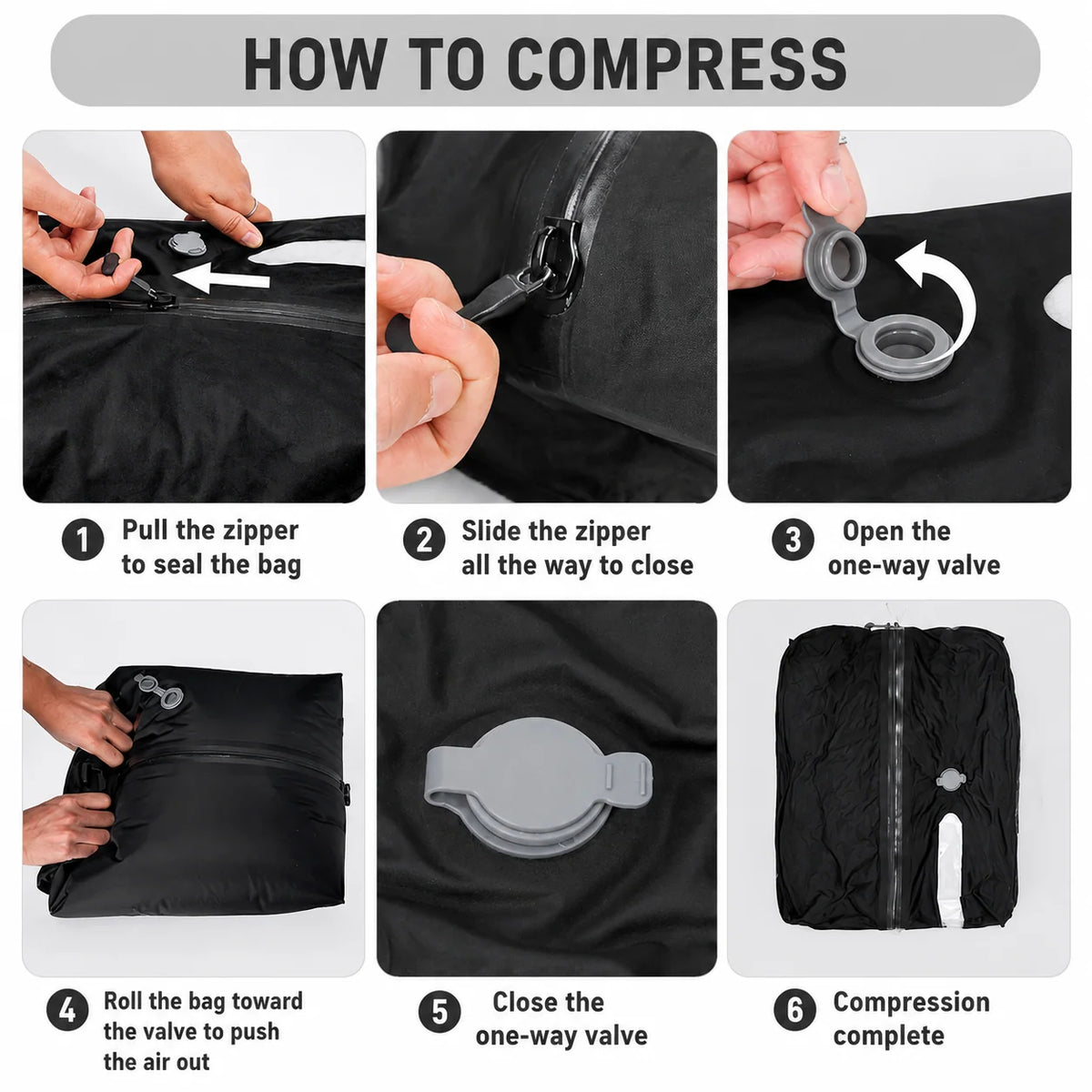Travel Compression Bag Space-Saving Portable Pump Included