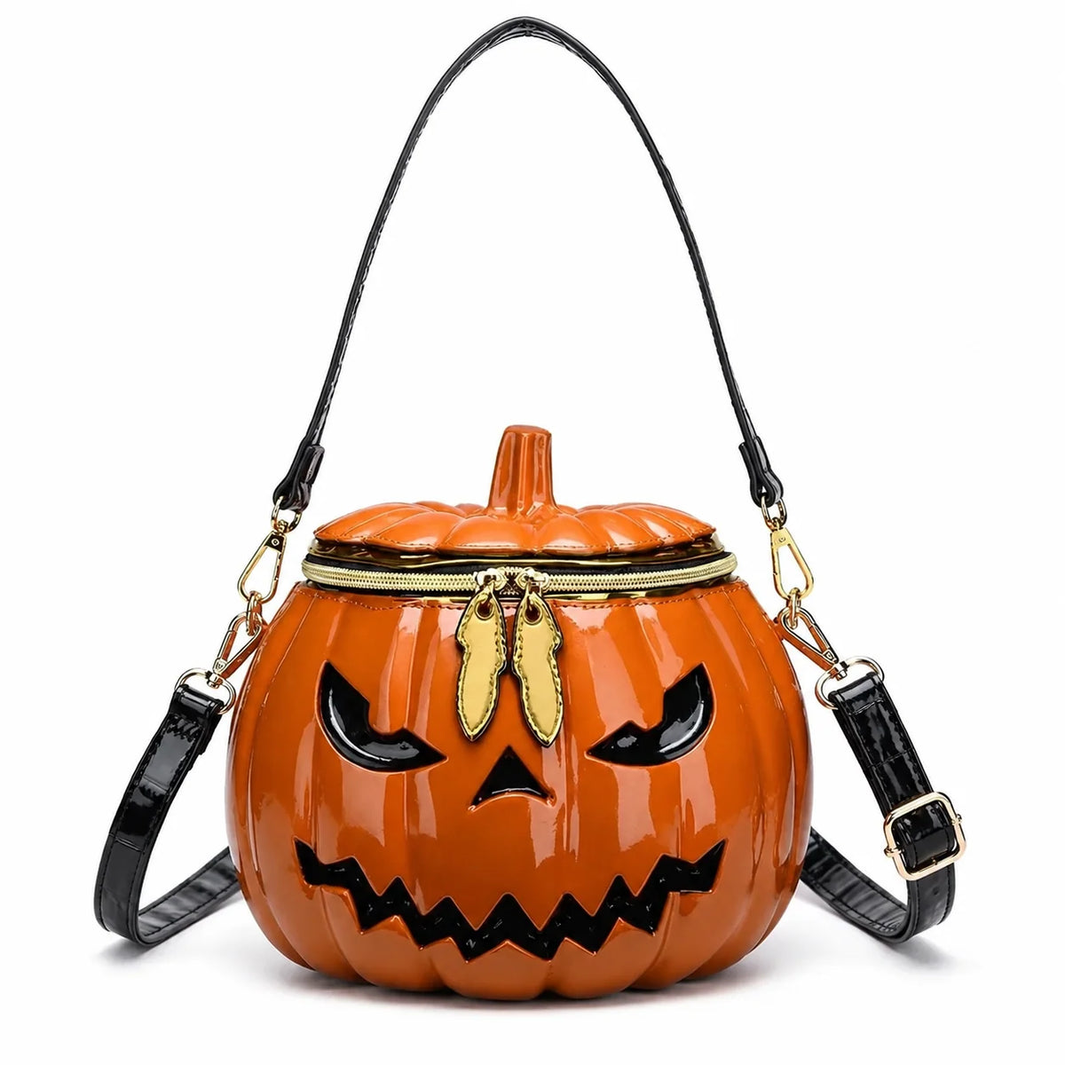 Treat Bag Pumpkin Monster Design Detachable Shoulder Strap