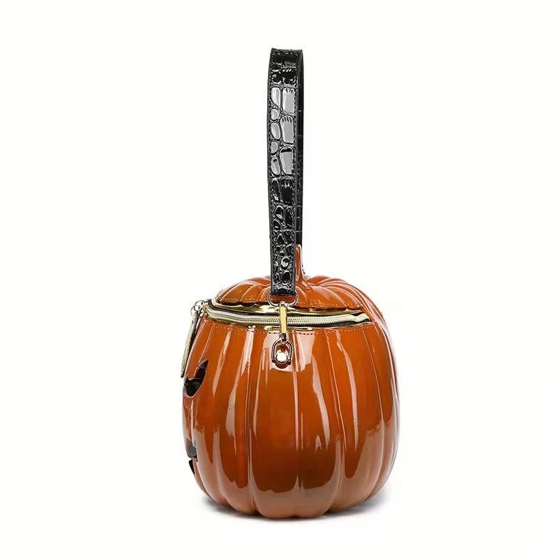 Treat Bag Pumpkin Monster Design Detachable Shoulder Strap