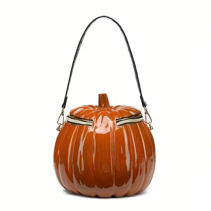 Treat Bag Pumpkin Monster Design Detachable Shoulder Strap