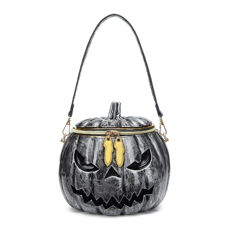 Treat Bag Pumpkin Monster Design Detachable Shoulder Strap