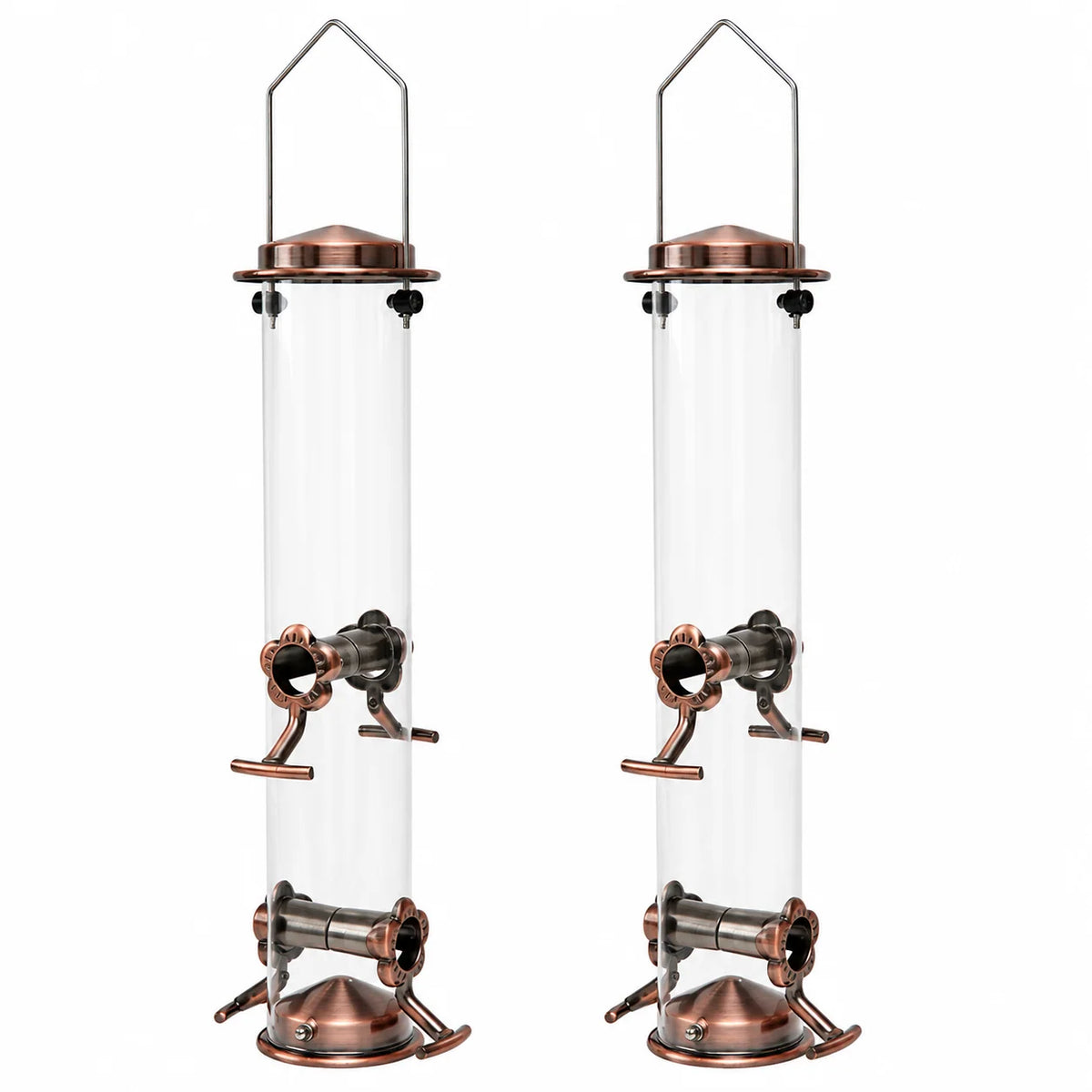 Tube Bird Feeder Stainless Steel Squirrel-Resistant Hanging