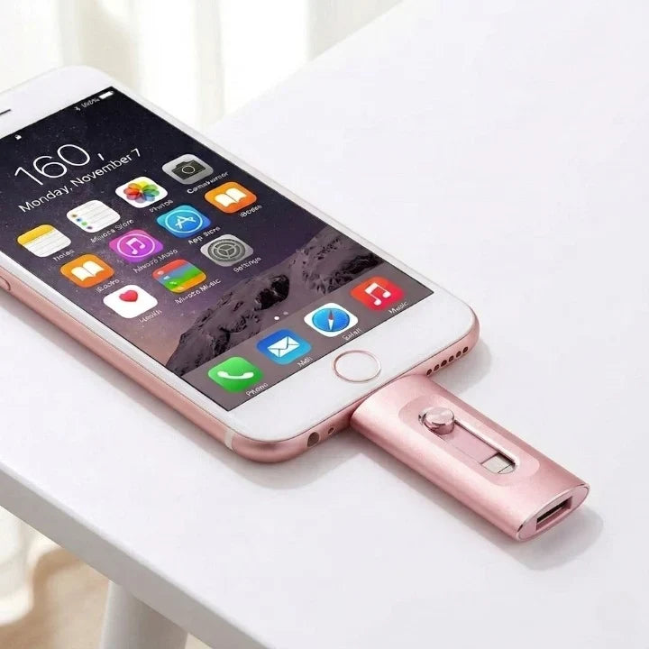 USB Flash Drive Lightning USB-C & USB-A High-Capacity Storage