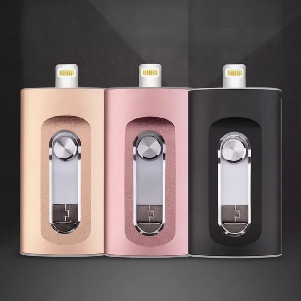 USB Flash Drive Lightning USB-C & USB-A High-Capacity Storage