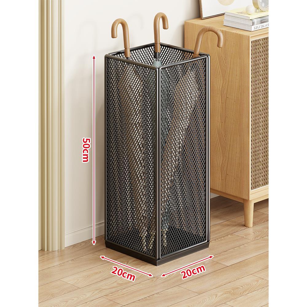 Umbrella Stand Ventilated Metal Mesh Space-Saving, Rust-Resistant Steel