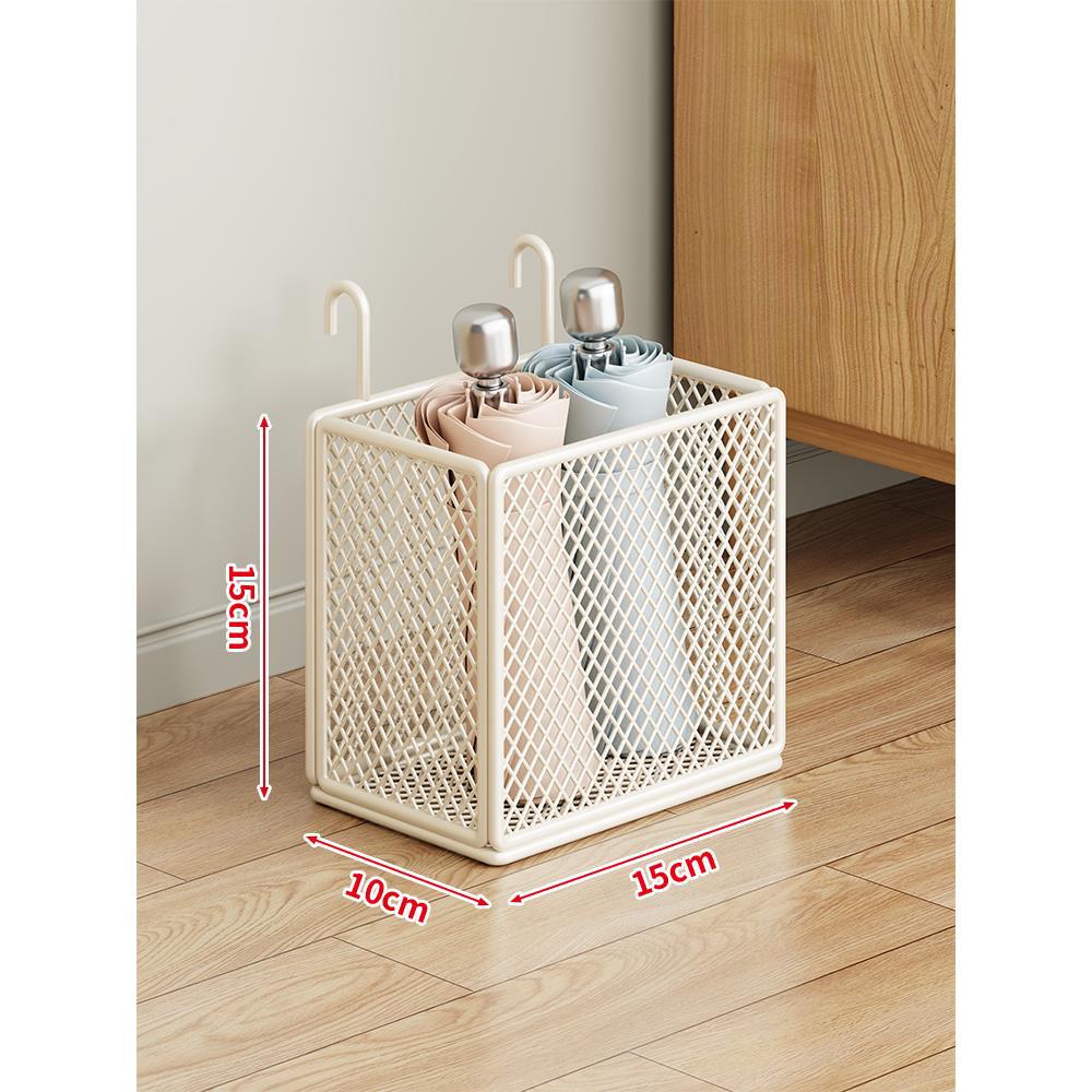 Umbrella Stand Ventilated Metal Mesh Space-Saving, Rust-Resistant Steel