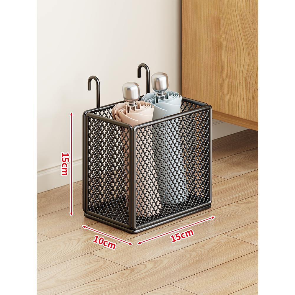 Umbrella Stand Ventilated Metal Mesh Space-Saving, Rust-Resistant Steel