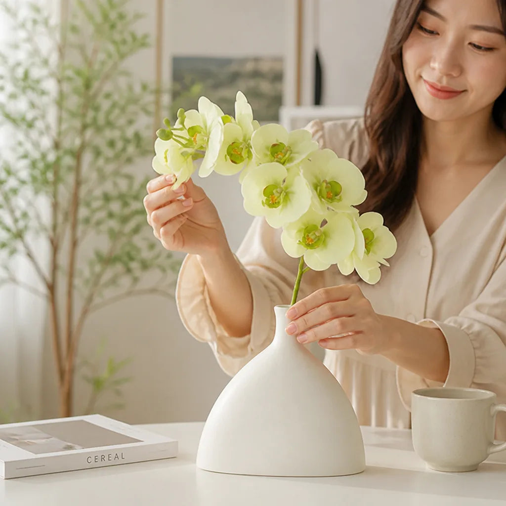 Vase Ceramic Modern Minimalist White