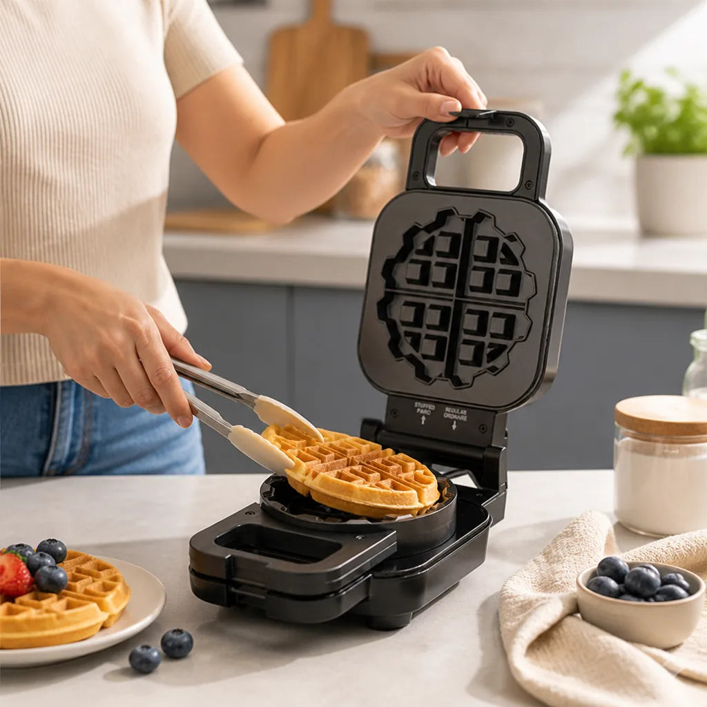 Waffle Maker 800W Non-Stick Plates & Heat Resistant Handles
