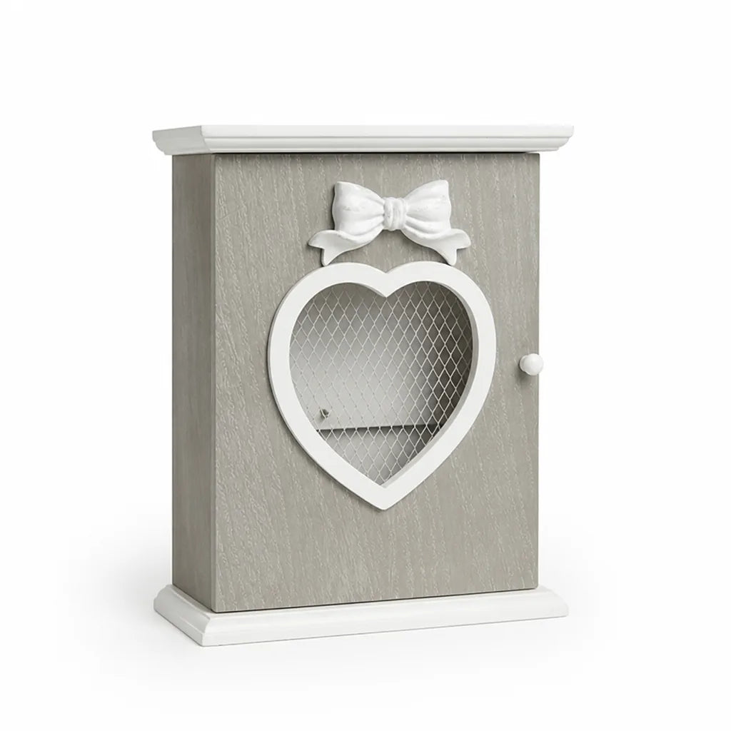 Wall Cabinet Wooden Heart-Shaped Wall-Mounted Storage