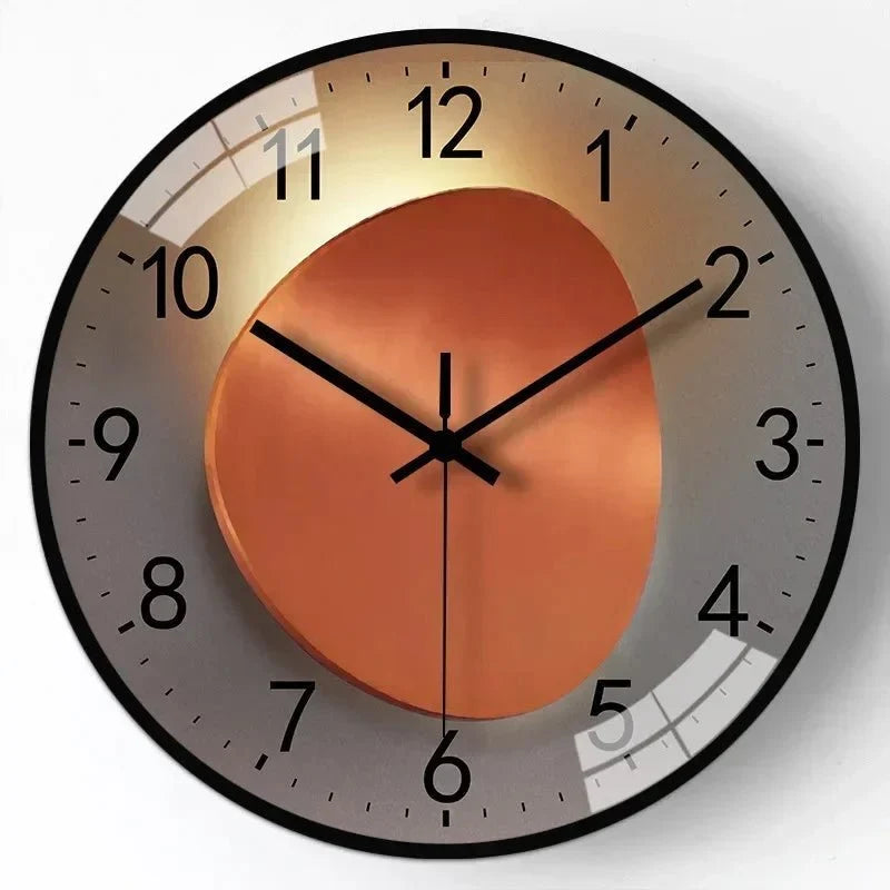 Wall Clock Silent Quartz Movement Easy-Read Dial 11.8-Inch