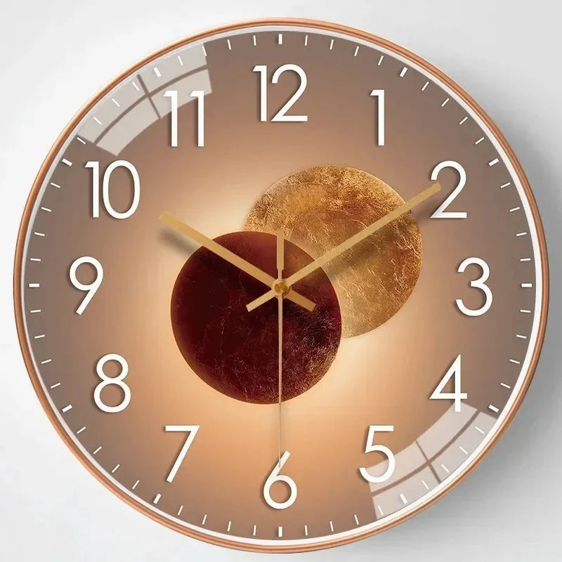 Wall Clock Silent Quartz Movement Easy-Read Dial 11.8-Inch