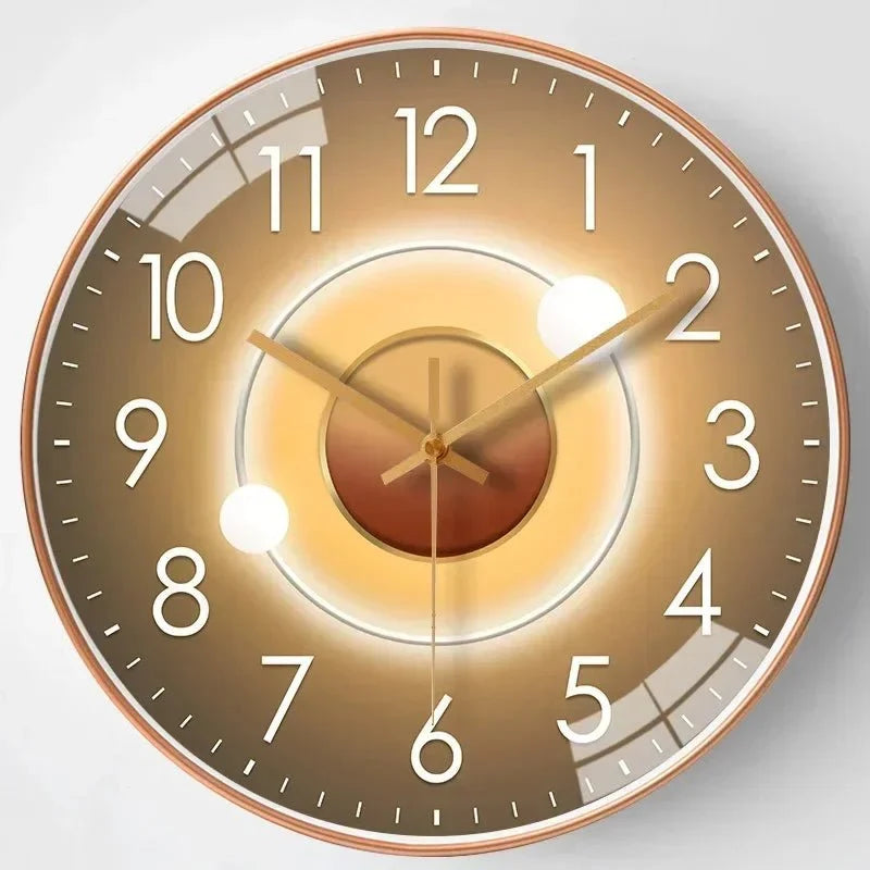 Wall Clock Silent Quartz Movement Easy-Read Dial 11.8-Inch