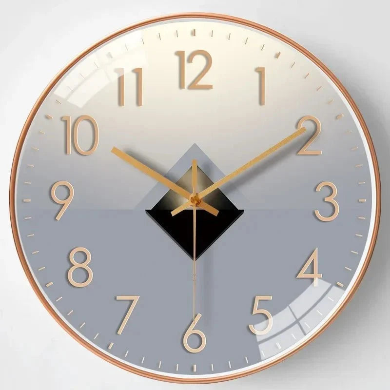 Wall Clock Silent Quartz Movement Easy-Read Dial 11.8-Inch