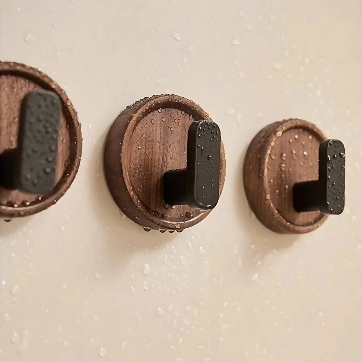 Wall Hook Solid Wood Self-Adhesive Drill-Free Installation