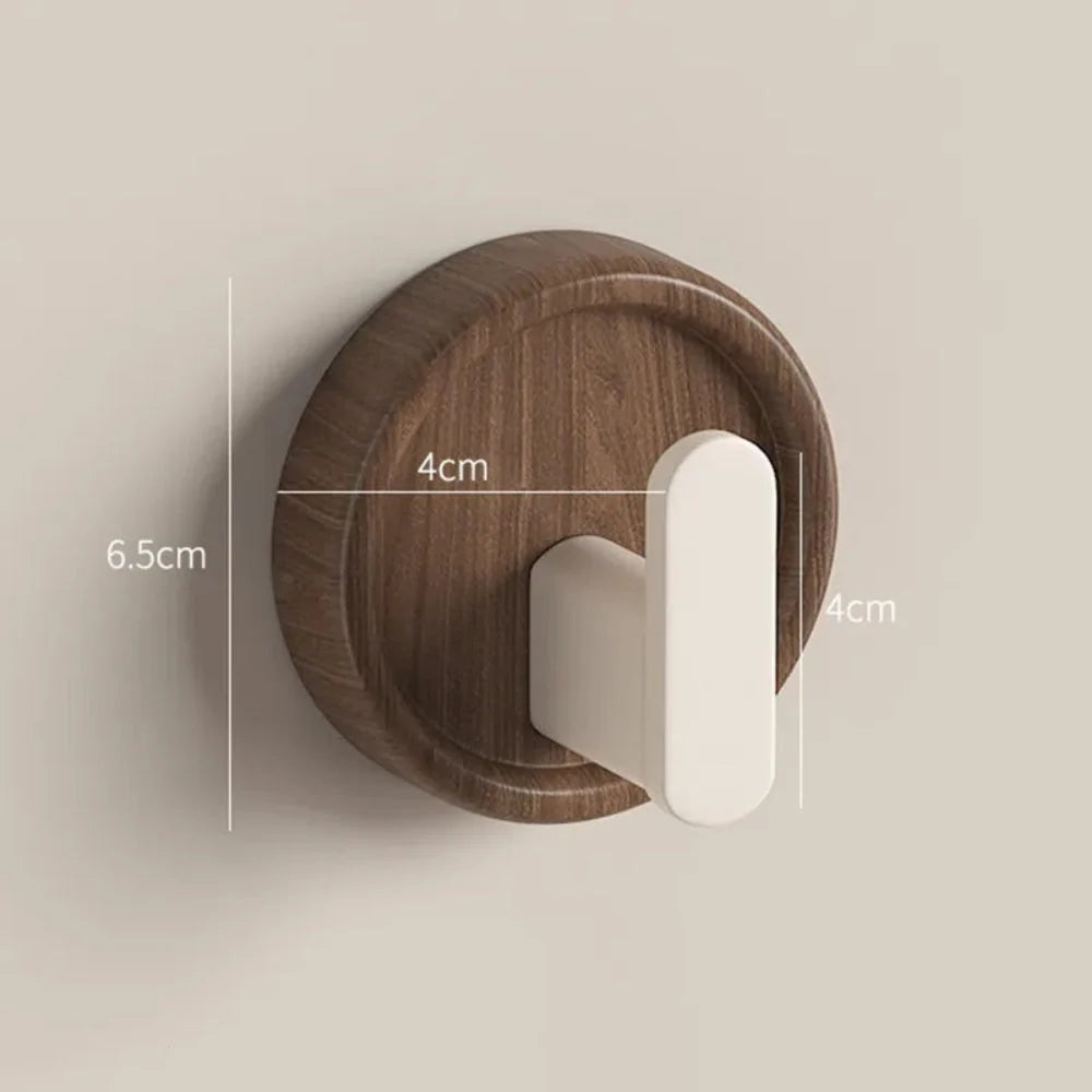 Wall Hook Solid Wood Self-Adhesive Drill-Free Installation