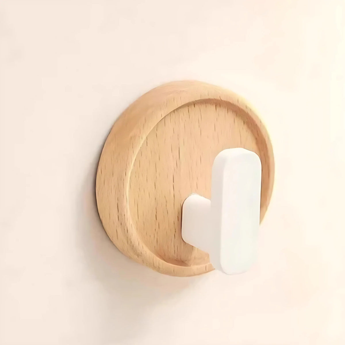 Wall Hook Solid Wood Self-Adhesive Drill-Free Installation