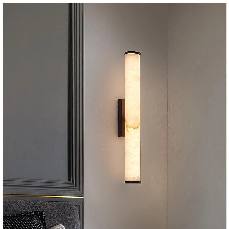Wall Light Marble Effect Warm White LED Hardwired Installation