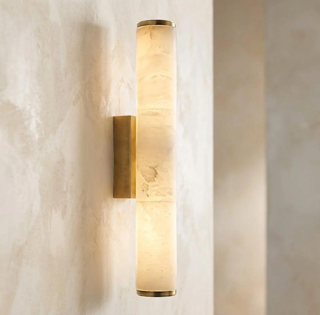 Wall Light Marble Effect Warm White LED Hardwired Installation