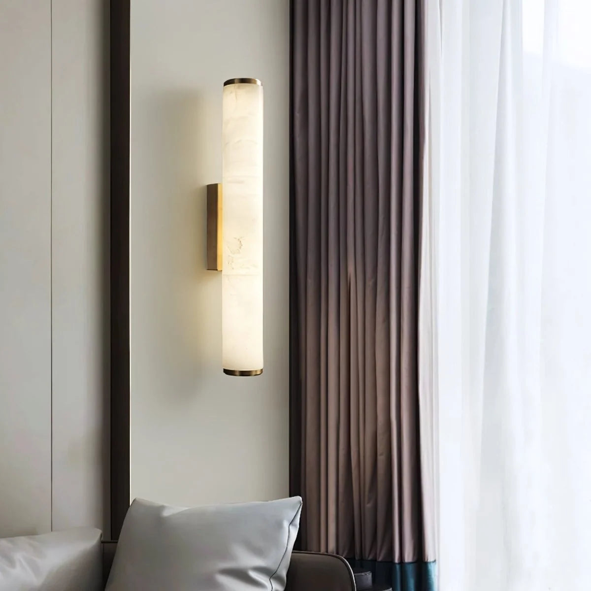 Wall Light Marble Effect Warm White LED Hardwired Installation
