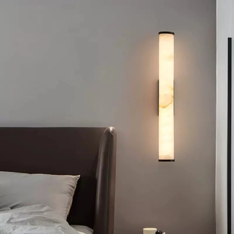 Wall Light Marble Effect Warm White LED Hardwired Installation
