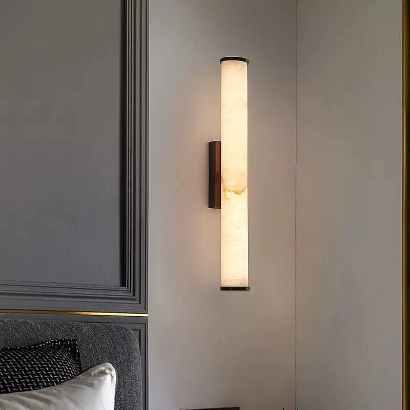 Wall Light Marble Effect Warm White LED Hardwired Installation