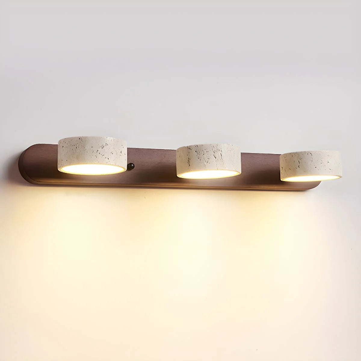 Wall Light Natural Travertine Wood Integrated LED
