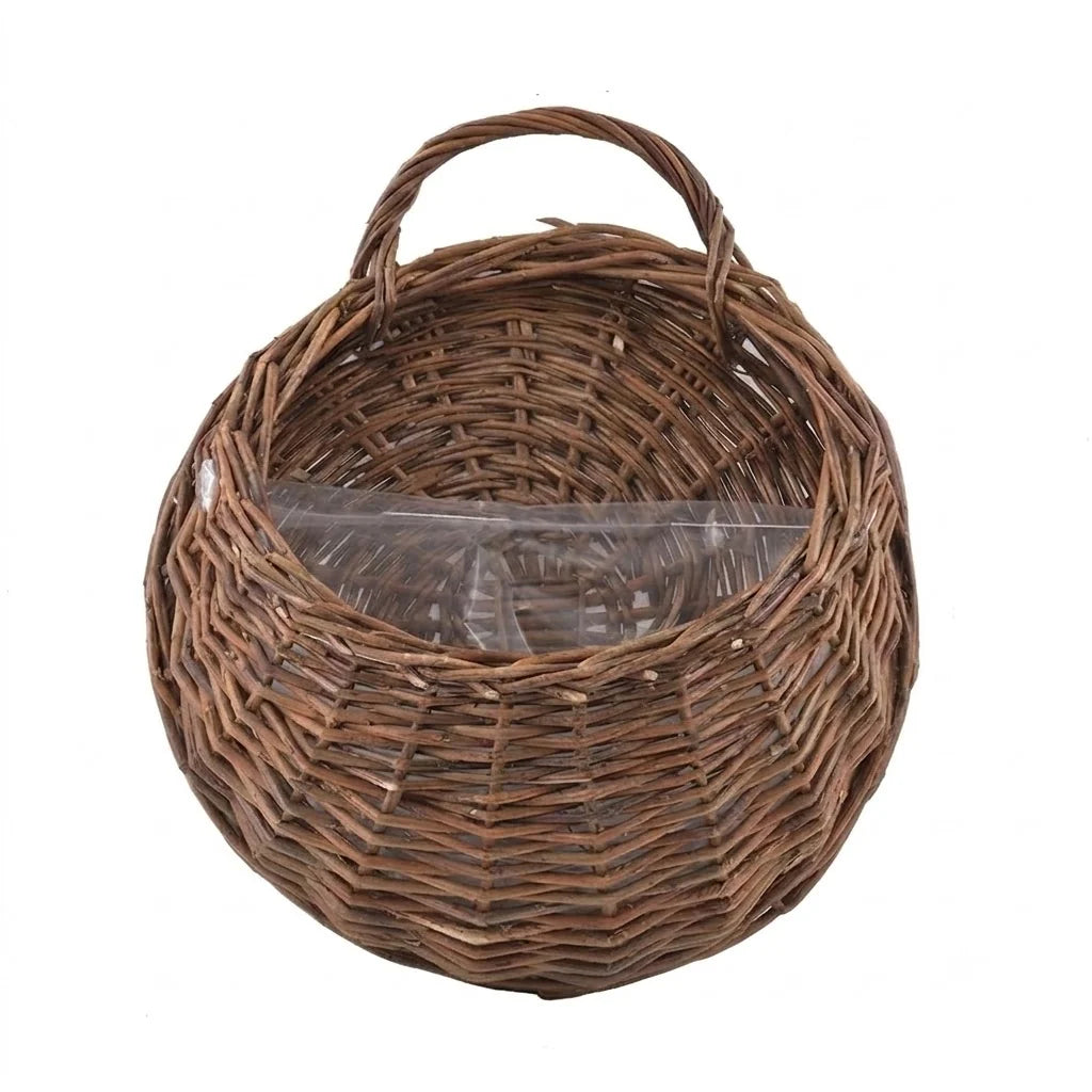 Wall Planter Handwoven Natural Rattan Space-Saving Display