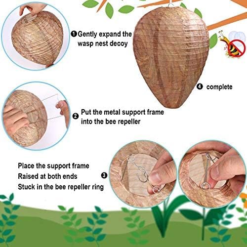Wasp Decoy Nest Foldable Weather-Resistant Set of 2