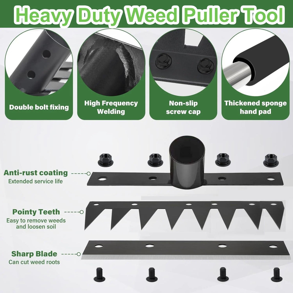 Weed Puller Rake Rust-Resistant Anti-Slip Grip
