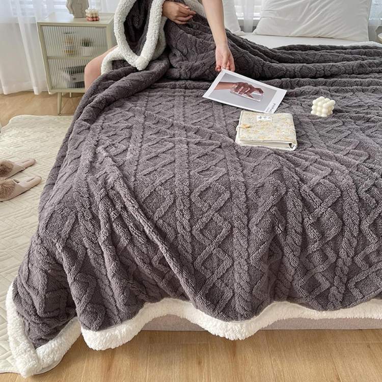 Weighted Blanket Sherpa Glass Bead Filling Machine Washable