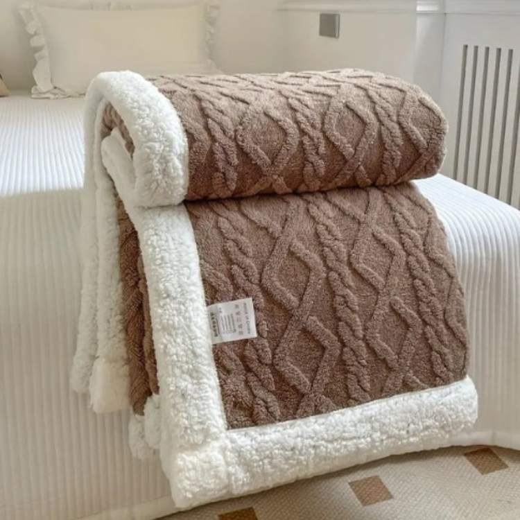 Weighted Blanket Sherpa Glass Bead Filling Machine Washable