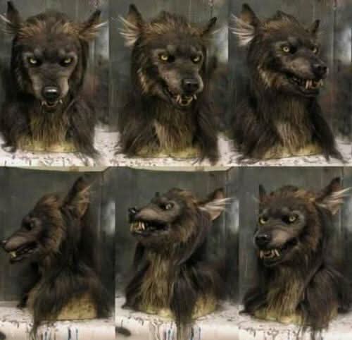 Werewolf Mask Synthetic Hair Adjustable Lightweight Fit