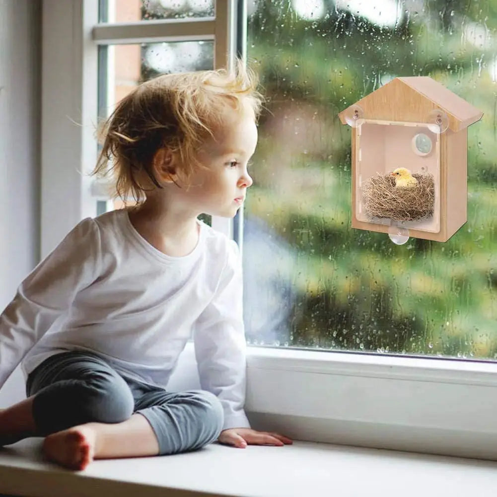 Window Bird Feeder Suction Cup Mount Removable for Easy Cleaning