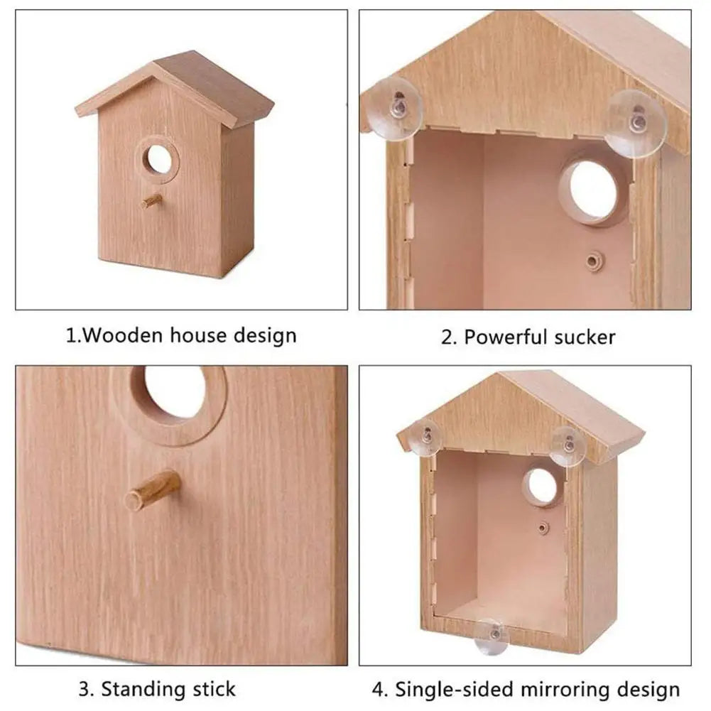 Window Bird Feeder Suction Cup Mount Removable for Easy Cleaning