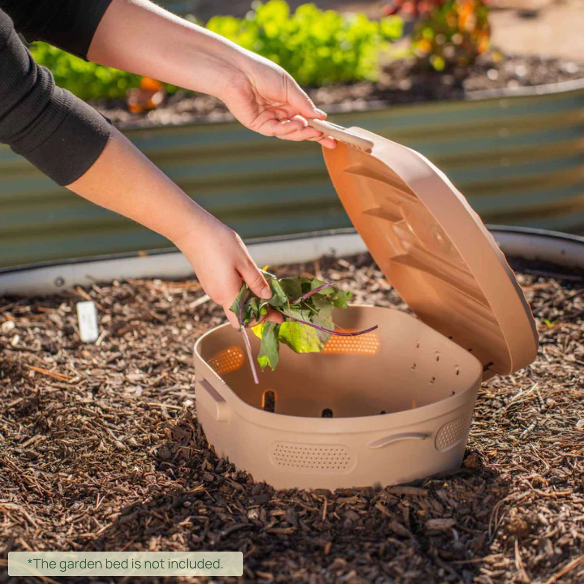 Worm Composter In-Ground Garden Bed Ventilated Side Openings