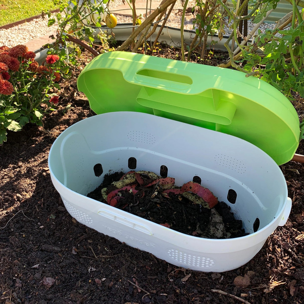 Worm Composter In-Ground Garden Bed Ventilated Side Openings