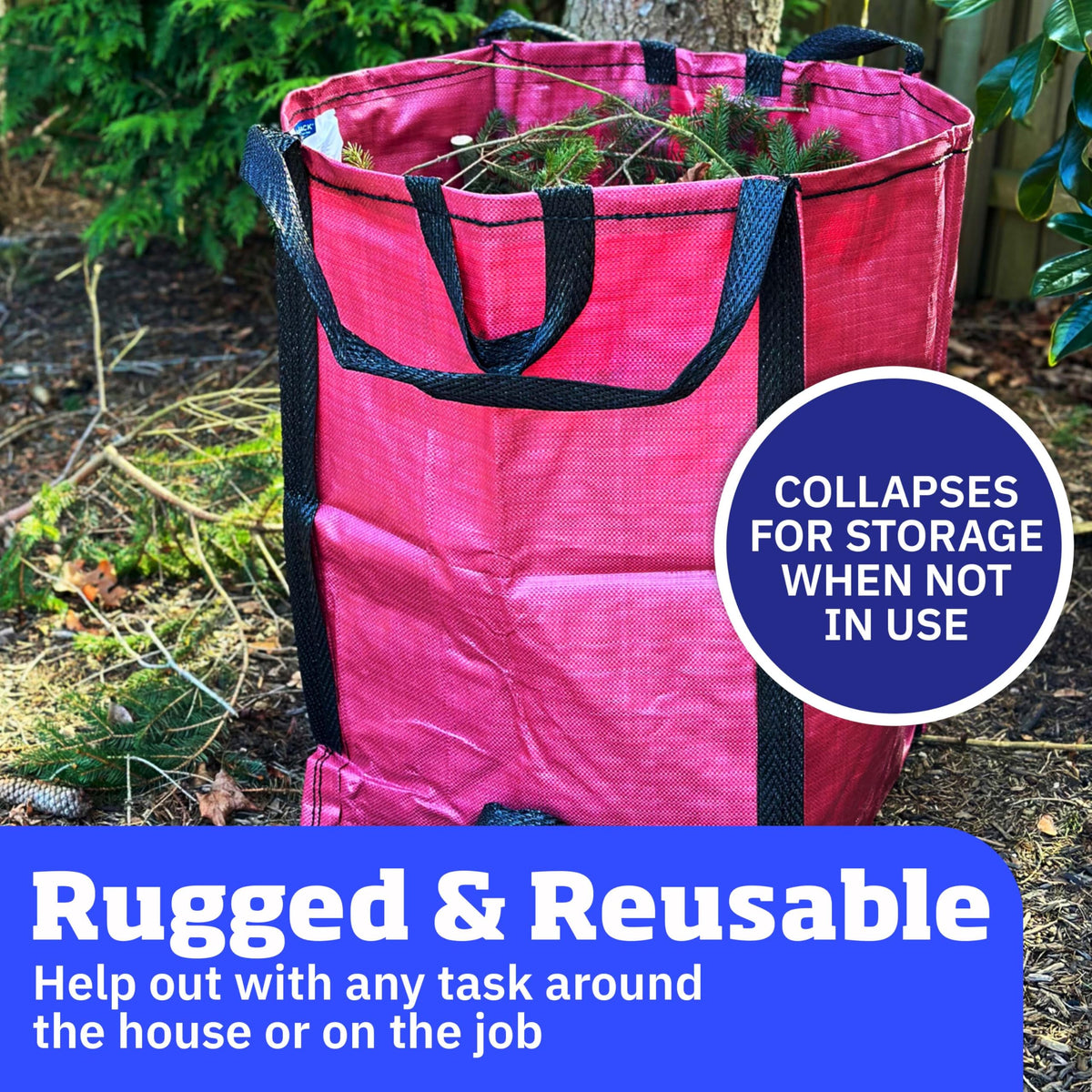 Yard Waste Bag 48 Gallon Self-Standing Tear-Resistant