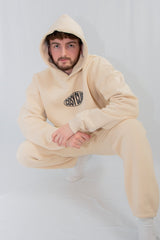 Unisex COSY CLUB co-ord oversized hoodie in cream